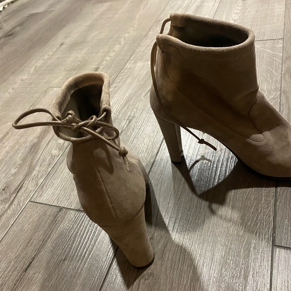 Stuart Weitzman Glove Tie-Back Ankle Bootie - Picture 2 of 3